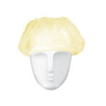 Vienkartinės gofruotos kepurėlės, geltona (100vnt)