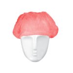 Vienkartinės gofruotos kepurėlės, raudona (100vnt)