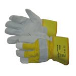 Apsauginės pirštinės iš odos, geltonos