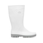 Guminiai PVC botai maisto pramonei su neslidžiu nitriliniu padu, balti