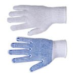 Megztos medvilninės pirštinės su taškeliais (12 porų)