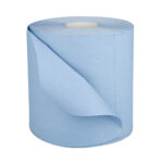 Abena popierinių rankšluosčių ritinys, neutralus, 2 sluoksnių, 150m x 20cm, mėlynas, iš perdirbto popieriaus - Image 2