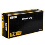 Abena THOR Power Grip nitrilinės vienkartinės pirštinės, labai stiprios, 6.5g, juodos M/L/XL/XXL (50vnt) - Image 3