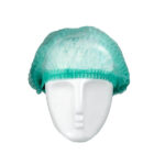 Vienkartinės gofruotos kepurėlės, žalia (100vnt)