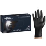 Zarys Gripzzly nitrilinės vienkartinės pirštinės, super stiprios, 8g., juodos, S/M/L/XL/XXL, (50vnt)