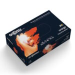 Zarys Gripzzly nitrilinės vienkartinės pirštinės, super stiprios, 8,5g., oranžinės, S/M/L/XL/XXL (50vnt) - Image 2