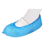 Vienkartiniai stipresni antbačiai PE, 30mik., 15x41cm, žemi, mėlyni (100vnt)