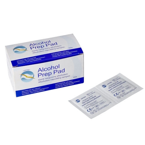 prep2 Spiritinės servetėlės dezinfekcijai, Alcohol Prep Pad (100vnt) - Image 1