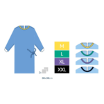 Chirurginis chalatas ALPHAtex , su 2 sugeriančiais rankšluosčiais, sterilus