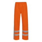 Dry Zone Visible aukšto matomumo PU lietaus kelnės su vertikaliomis atspindžiomis juostomis