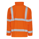 Dry Zone Visible aukšto matomumo PU lietaus striukė su atspindžiomis juostomis - Image 2